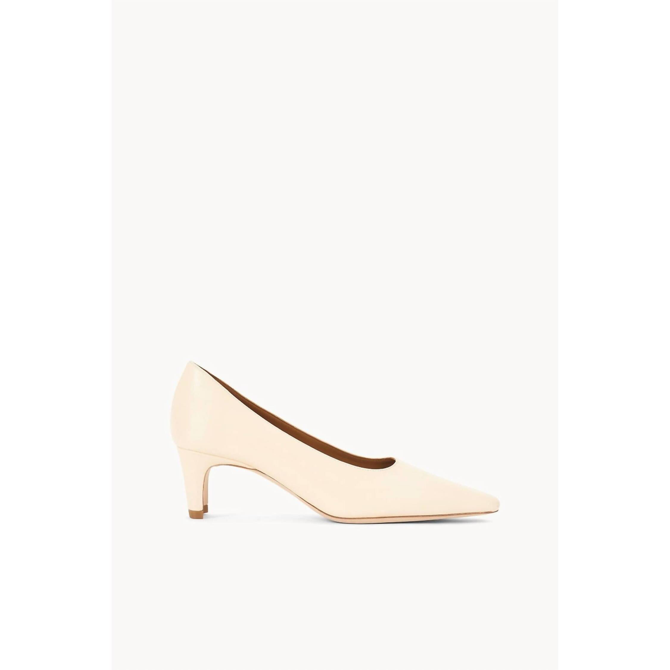 New Staud Women's Wally Leather Pumps In Cream